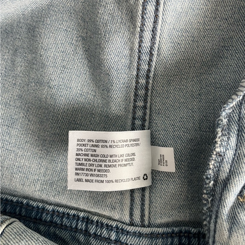 Universal Thread Washed Denim Jacket, Size: Xxl - image 4